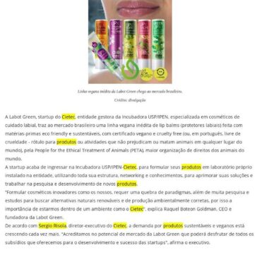 Labot Green traz ao mercado brasileiro linha inédita vegana de produtos de cuidado labial – Joana DArc