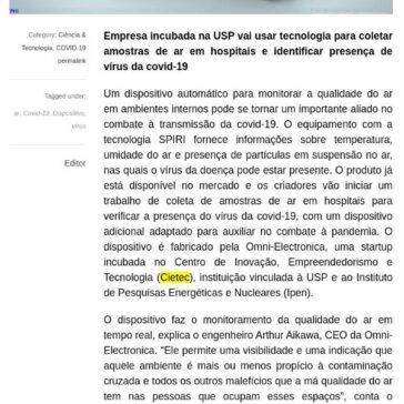 Dispositivo monitora ar e ajuda a prevenir coronavírus em ambientes fechados – Pharma Innovation