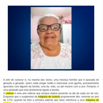 ALTINHO URBANO: A COSTUREIRA MARIA DE SEBASTIÃO ALEIXO, ESCRITO POR ANTONIO AIRTON – Altinhoshow