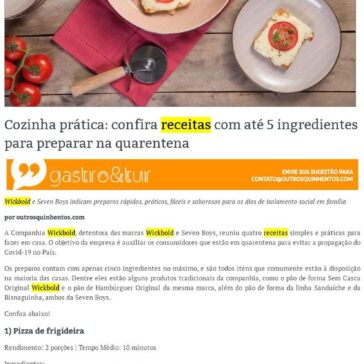 Cozinha prática: confira receitas com até 5 ingredientes para preparar na quarentena – Outros Quinhentos