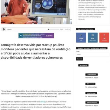 Startup desenvolve tecnologia que otimiza o uso de ventiladores pulmonares e de leitos em UTI – Na Cuia da Cris