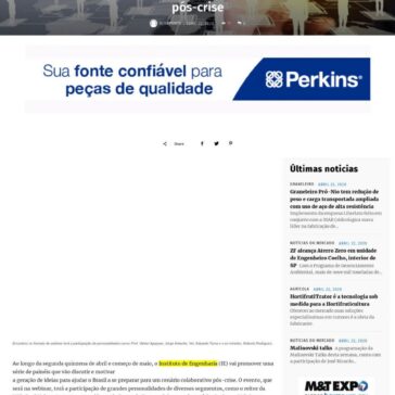 Instituto de Engenharia promove série de debates digitais com foco – EAE Máquinas