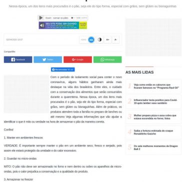 Como conservar os pães e fazê-los durar na quarentena – Meio Norte Online