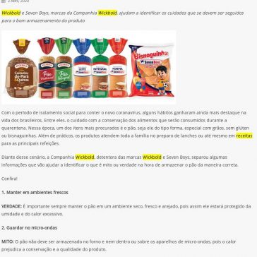 Quarentena: mitos e verdades sobre a conservação de pães no período de isolamento – Agito SP