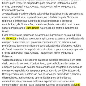 Multinacional brasileira busca inspiração na riqueza de ingredientes, influências culturais e regionais para lançar perfis de sabores de pratos típicos… – Central de Notícias
