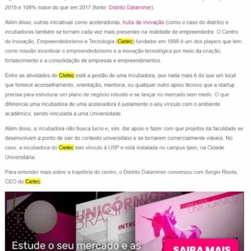 Conheça o Cietec e a sua incubadora, a maior da América Latina – Distrito