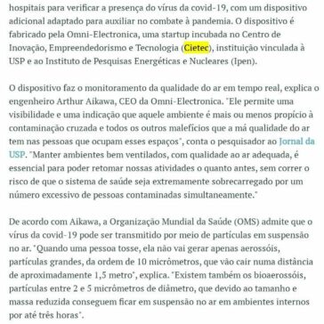 Dispositivo monitora ar e ajuda a prevenir coronavírus em ambientes fechados – Mensagens Todo Dia