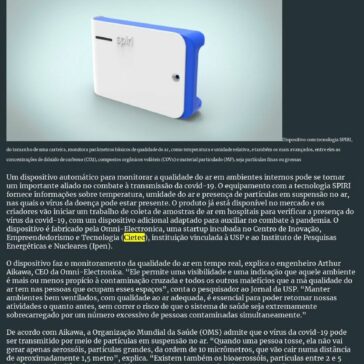 Dispositivo monitora ar e ajuda a prevenir coronavírus em ambientes fechados – Bunifeitabira