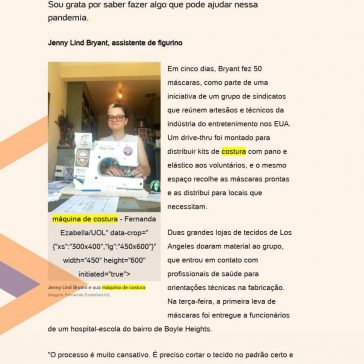 Exército de voluntários e grifes costura máscaras contra Covid-19 – UOL