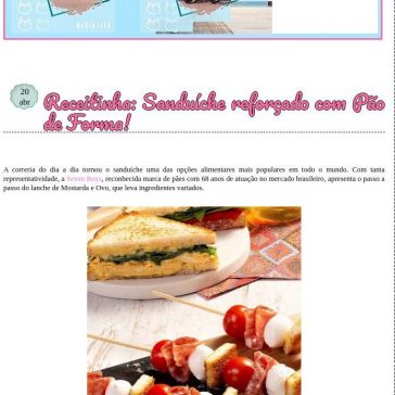 Receitinha: Sanduíche reforçado com Pão de Forma! – Fashionistas Kids