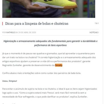 Dicas para a limpeza de bolas e chuteiras – Templo dos Esportes