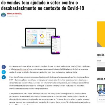 SOS varejo: ‘Uberização’ do trabalho dos promotores de vendas tem ajudado o setor contra o desabastecimento no contexto do Covid-19 – Revista Live Marketing