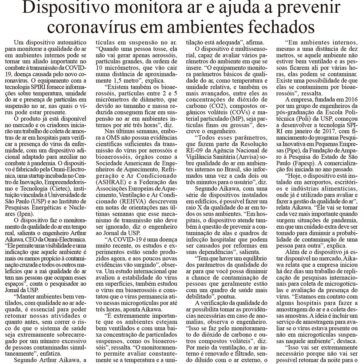Dispositivo monitora ar e ajuda a prevenir coronavírus em ambientes fechados – O Dia SP