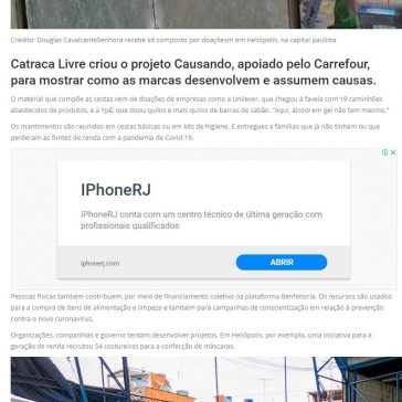 Doações Chegam A Famílias Que Já Não Têm O Que Comer – Ecoo Instituto
