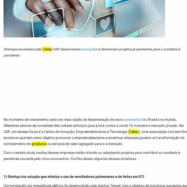 Startups inovam para ajudar no enfrentamento do coronavírus – Pfarma