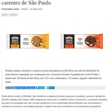 Wickbold doa 100 mil cookies a comunidades carentes de São Paulo – Panificacion Latam News