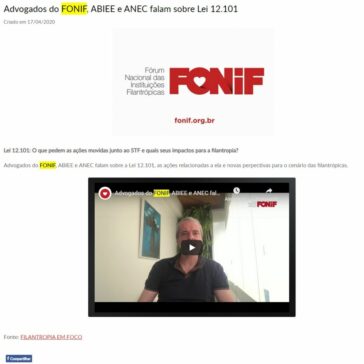 Advogados do FONIF, ABIEE e ANEC falam sobre Lei 12.101 – Associação Paulista de Fundações