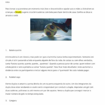 Brincadeiras com bola para fazer durante a quarentena – Sampa Com Criança