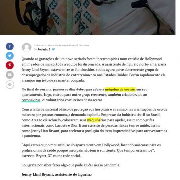 Exército de voluntários e grifes costura máscaras contra Covid-19 – A Província do Pará