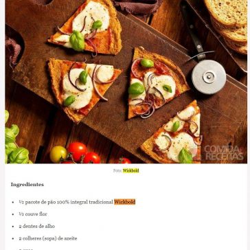 Receita de Pizza flat – Comida e Receitas