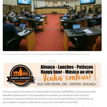 Plenário repercute entrevista de servidora sobre compra de respiradores – JB Foco