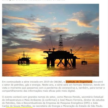 Adiado para 16/4 -Webinar Cenários do Setor de Óleo, Gás e Energia – Sinergias entre os Mercados Privado e Público – Portfólio da Biblioteca Unifei Itabira