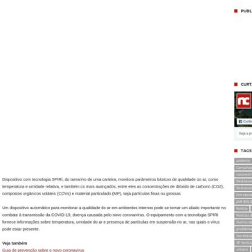 Dispositivo monitora ar e ajuda a prevenir coronavírus em ambientes fechados – Notícias de Campinas