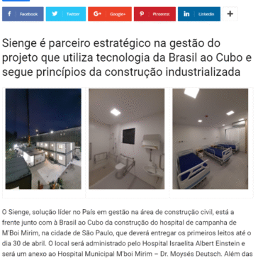 Construção do hospital de campanha de M’Boi Mirim deve ter primeiros leitos entregues até 30 de abril – Jornal Brasil Novo
