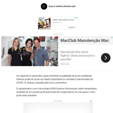 Dispositivo monitora ar e ajuda a prevenir coronavírus em ambientes fechados – RegionalPress
