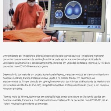 Tecnologia otimiza o uso de ventiladores pulmonares e de leitos em UTI – ABM Brasil