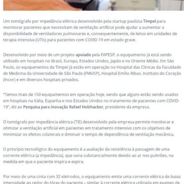 Tecnologia otimiza o uso de ventiladores pulmonares e de leitos em UTI – Brasil CT&I