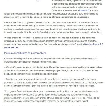 Planta 2.0 lança ecossistema de inovação voltado para o mercado de alimentos – TI Bahia