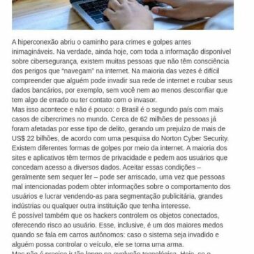 Visual informática: como se proteger num mundo conectado e evitar o cibercrime – Central de Notícias