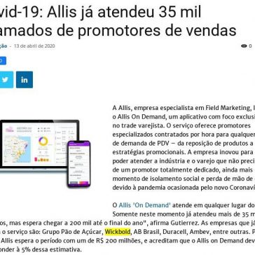 Covid-19: Allis já atendeu 35 mil chamados de promotores de vendas – TI Inside Online