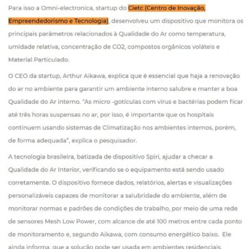 Startup cria dispositivo que monitora o uso correto dos Sistemas de Ar Condicionado – Portal Mundo do Ar Condicionado e da Refrigeração