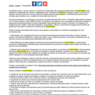 Combate ao coronavírus: Duas Rodas doa mais de meio milhão de reais para hospitais regionais – JorNow