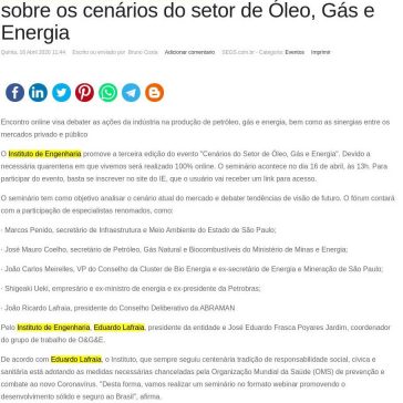 Instituto de Engenharia realiza webinar sobre os cenários do setor de Óleo, Gás e Energia – SEGS
