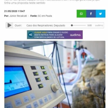 Caso dos Respiradores: Deputado apresenta documentos e deixa Moisés em situação delicada – Oeste em Foco