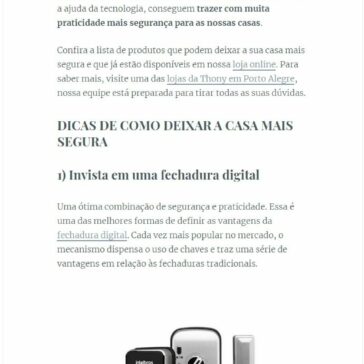 Como deixar a casa mais segura? Veja 5 dicas de produtos – Thony