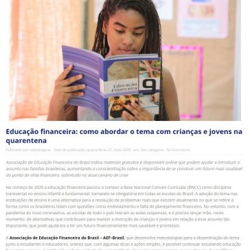 Educação financeira: como abordar o tema com crianças e jovens na quarentena –  Jornal Tribuna A2