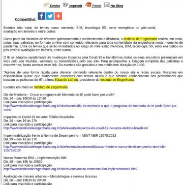 Instituto de Engenharia promove capacitação profissional por meio de palestras gratuitas em maio – Difundir