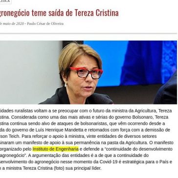 Agronegócio teme saída de Tereza Cristina – Blog do Pco