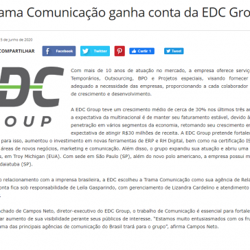 Trama Comunicação ganha conta da EDC Group – Revista Press