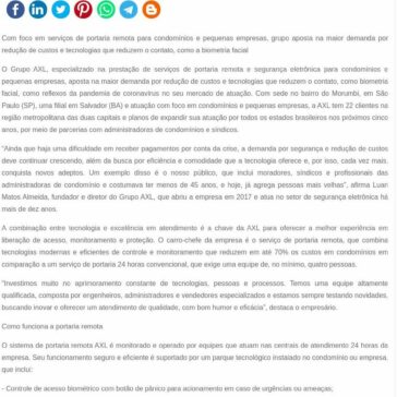 Grupo AXL desponta no mercado de segurança eletrônica – SEGS