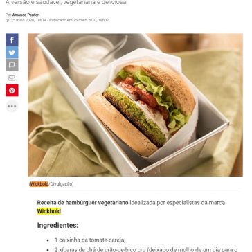 Receita de hambúrguer vegetariano “das Arábias” – Boa Forma