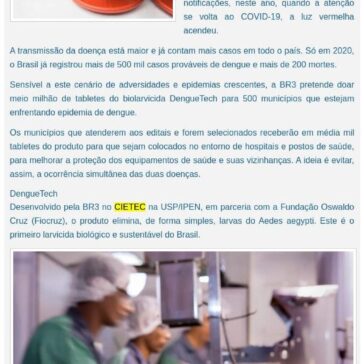 Empresa vai doar meio milhão de biolarvicidas para combate à dengue – Espaço Ecológico
