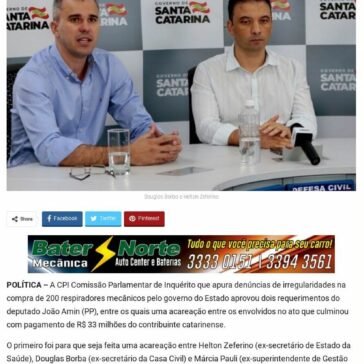 CPI aprova acareação entre Helton Zeferino e Douglas Borba – Vale do Itajaí Notícias