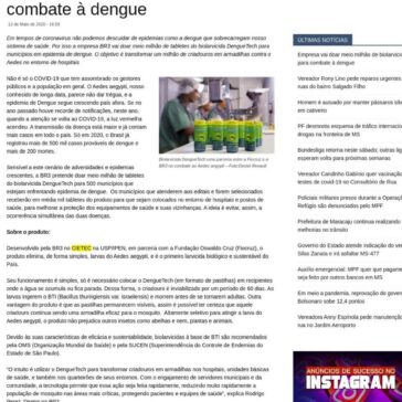 Empresa vai doar meio milhão de biolarvicidas para combate à dengue – Agora