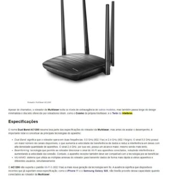 Review: Roteador Multilaser AC1200 otimiza a rede Wi-Fi sem custar muito – Showmetech