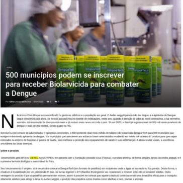 500 municípios podem se inscrever para receber Biolarvicida para combater a Dengue – Jornal Momento